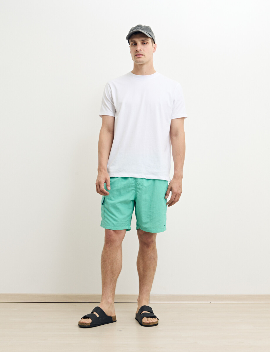 450402 SHORT HARRINGTON LABEL Verde Agua