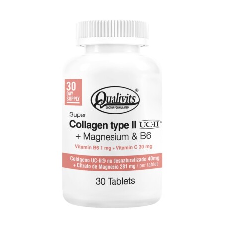Collagen type II (UC-II) + Magnesio + B6 30tabs Qualivits Collagen type II (UC-II) + Magnesio + B6 30tabs Qualivits