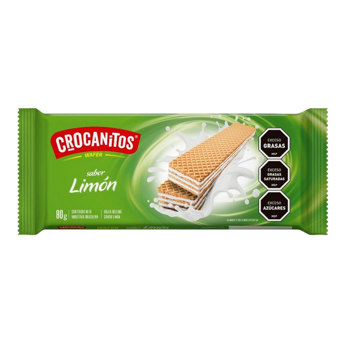 Waffler relleno Crocanitos 80g Limon 