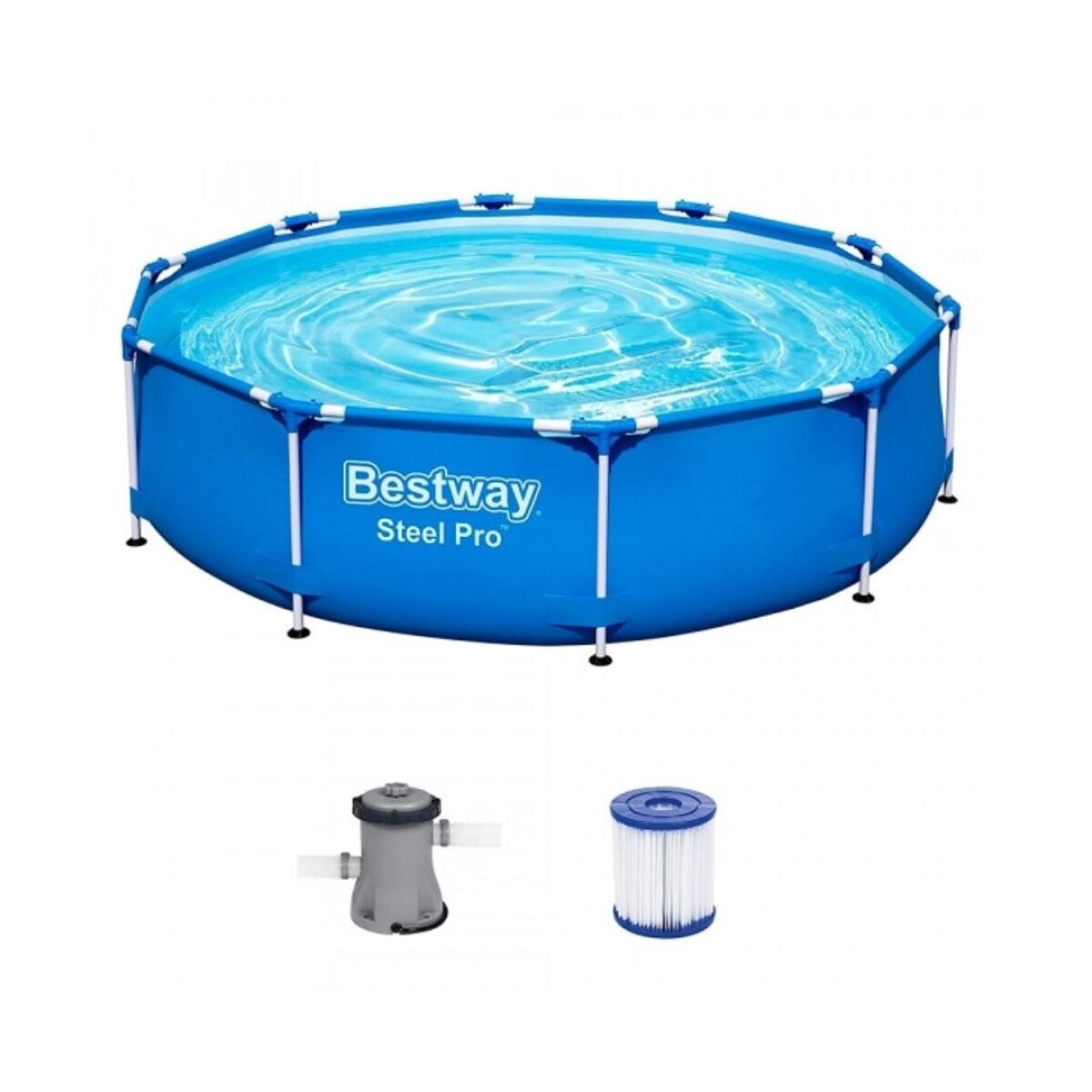 PISCINA BESTWAY 4.678L STEEL PRO C/ESTRUCTURA METALICA/ FILTRO/ CELESTE 56679 - Unica 
