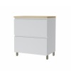 Bajo mesada 80 cm 1 Puerta Basculante 1 cajón - Rainha Blanco