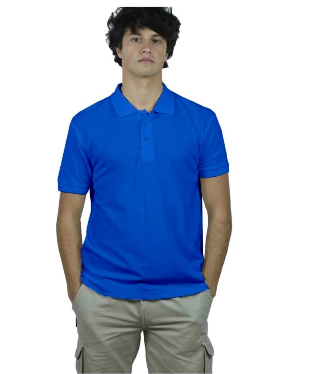 Remera Polo Premium - Azul francia 