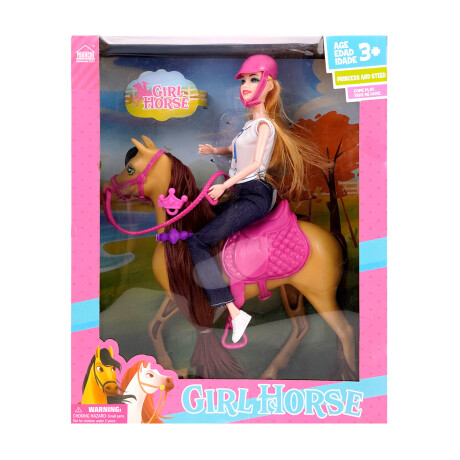 Muñeca articulada con caballo Muñeca articulada con caballo
