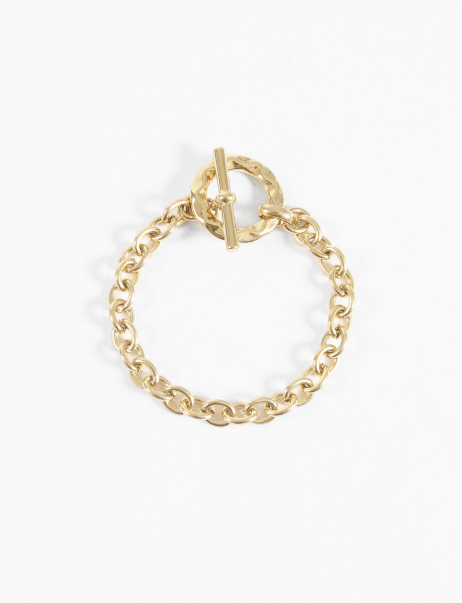 Pulsera acero aro - dorado 