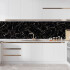 Revestimiento De Pared Flexible PLACA PVC MARMOL 244X120 DISEÑO NEGRO