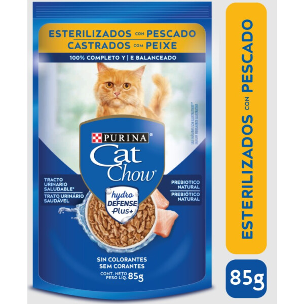 ALIMENTO GATOS CAT CHOW ESTERILIZADOS PESCADO 85GR ALIMENTO GATOS CAT CHOW ESTERILIZADOS PESCADO 85GR