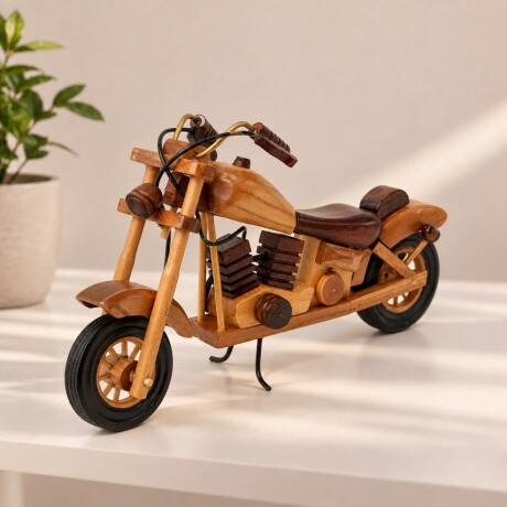 Moto Decorativa de Madera Estilo Chopper Moto Decorativa de Madera Estilo Chopper