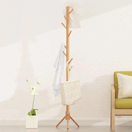 Perchero De Pie De Madera 175cm Hts Natural