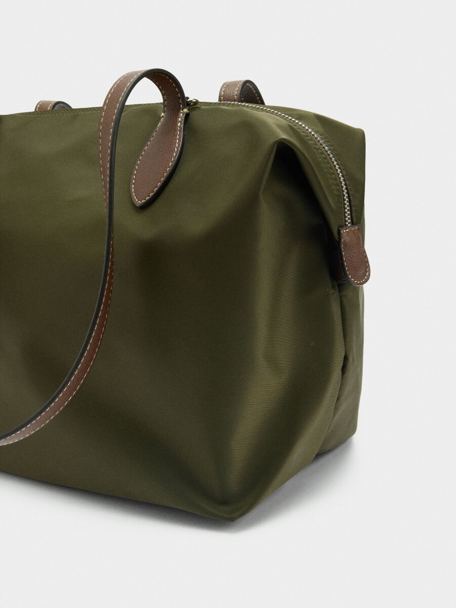 Bolso Shopper De Nylon L caqui