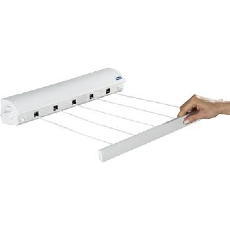 Tendedero Extensible Retráctil Secalux Blanco — MdeOfertas