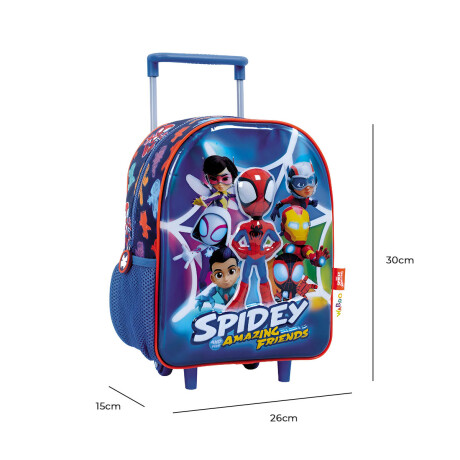 Mochila Spidey Con Carro De Marvel Spiderman 30x26 Mochila Spidey Con Carro De Marvel Spiderman 30x26