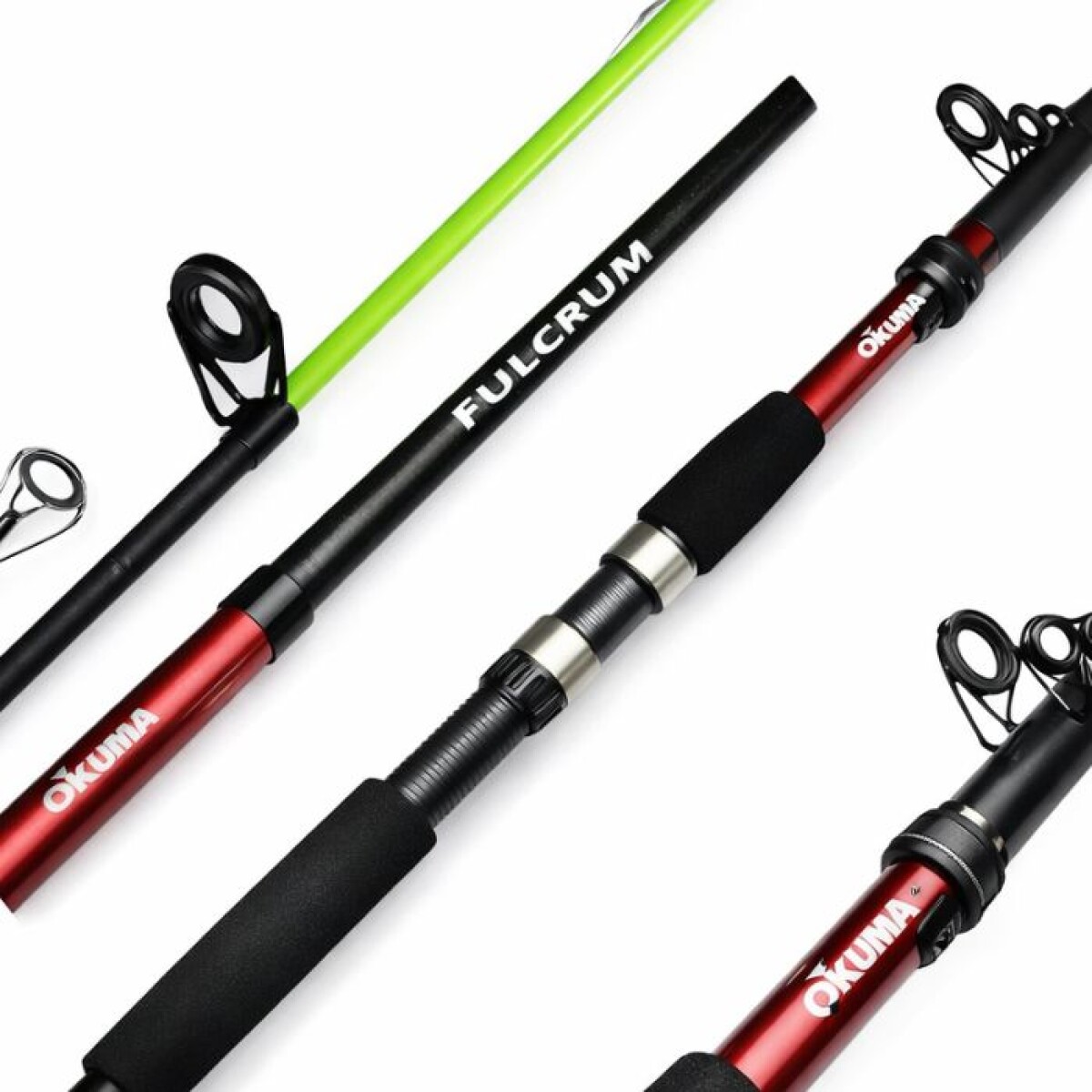 Caña Telescópica Okuma Fulcrum 1,8m Pesca Liviana Resistencia 15-40g Negro 