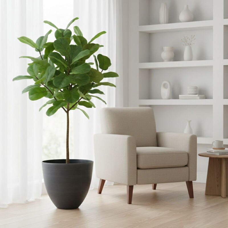 MACETERO PLAST GRIS 42X38CM Unica