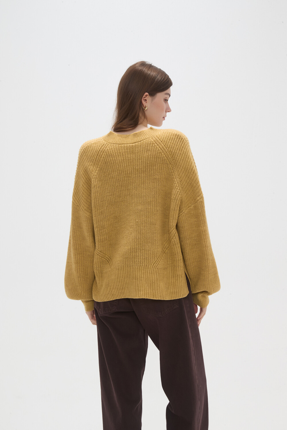 Sweater Tiros Mostaza Melange