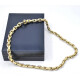 Cadena en Oro 18 K De 2 Colores, Broche Con Zafiros Cadena en Oro 18 K De 2 Colores, Broche Con Zafiros