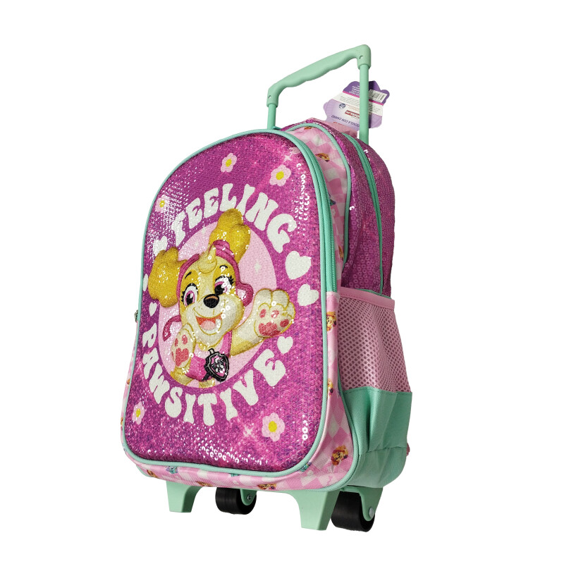 Mochila Infantil Disney Paw Patrol con rueditas Violeta - Rosado - Verde Agua