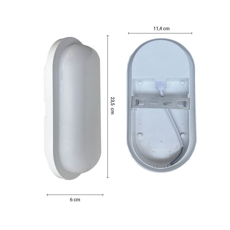 LTEL150 Tortuga Oval LED 15W Blanca Luz Fría