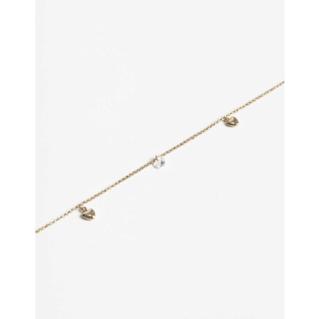 Collar Corto De Corazones Cubic Dorado