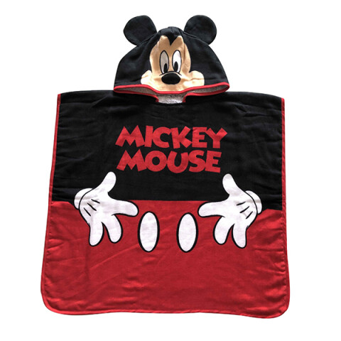 Bata toalla poncho de Mickey y Minnie con capucha infantil U