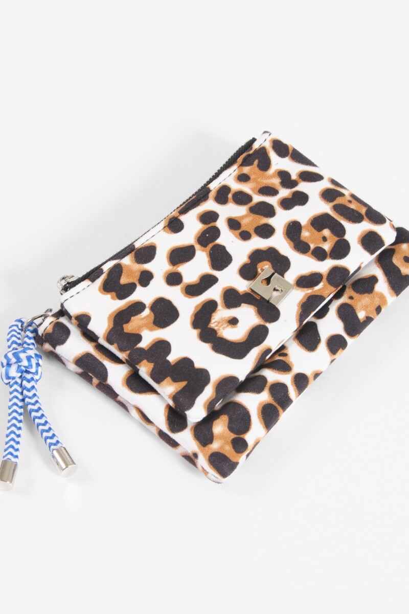 Monedero de tela animal print