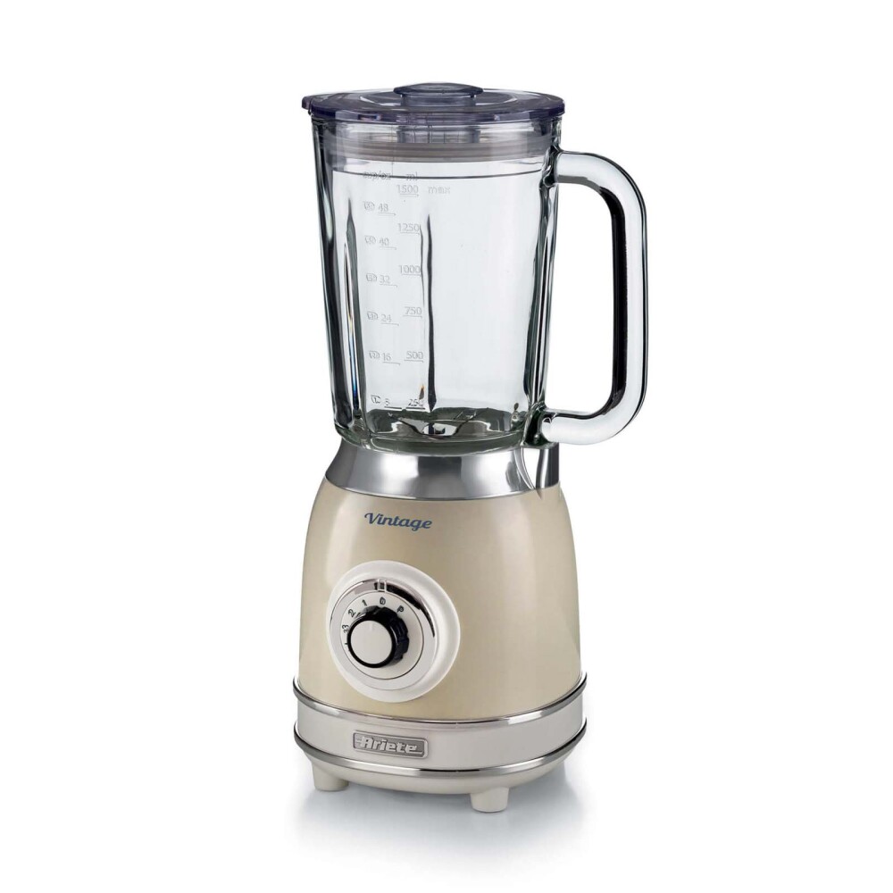 LICUADORA GLASS VINTAGE 1-5-LITROS NATURAL-BEIGE ARIETE 583, BEIGE