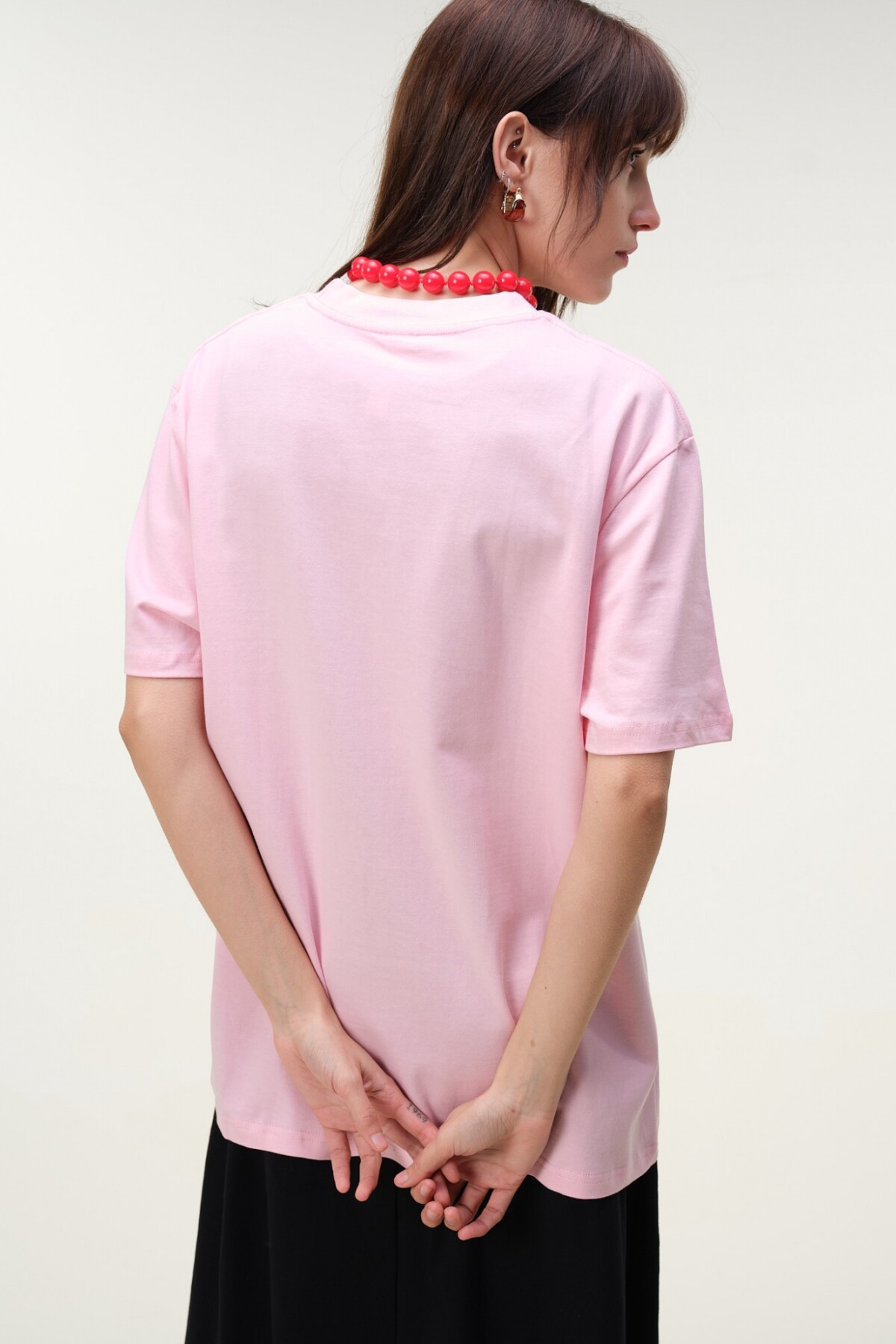 Remera Oversize Algodón Rosado
