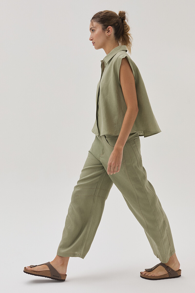 Blusa Pistacho Verde Militar