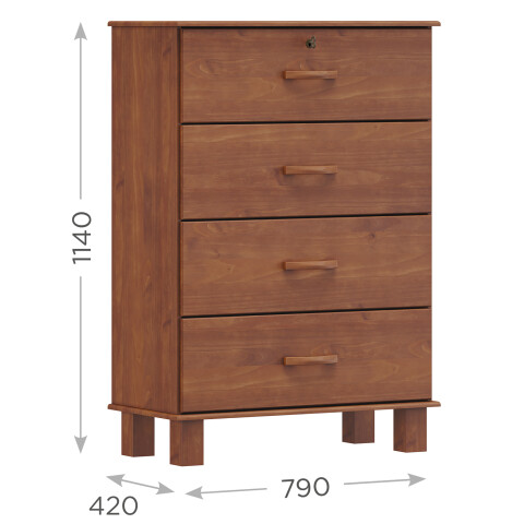 FINESTRA- COMODA 4 CAJONES BRONZE 1138TN FINESTRA- COMODA 4 CAJONES BRONZE 1138TN