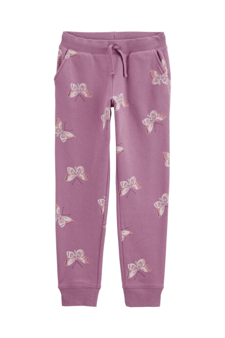 Pantalón de algodón, diseño mariposas Sin color
