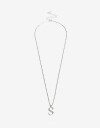 Collares Largos Metal Collar Largo Inicial S - Plateado Rodio