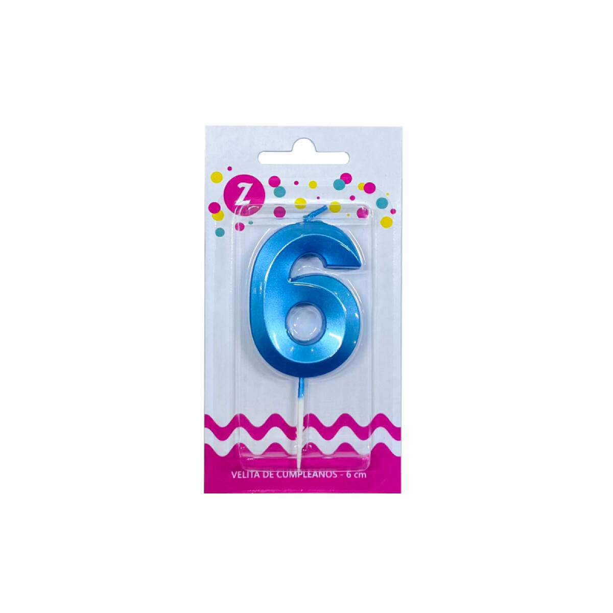 Vela 3D Celeste Perlado N°6 