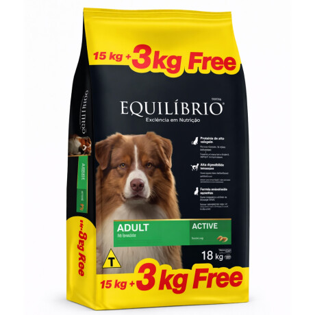 ALIMENTO DE PERRO EQUIL. ADULTOS ACTIVE 15+3KGRS (100) ALIMENTO DE PERRO EQUIL. ADULTOS ACTIVE 15+3KGRS (100)