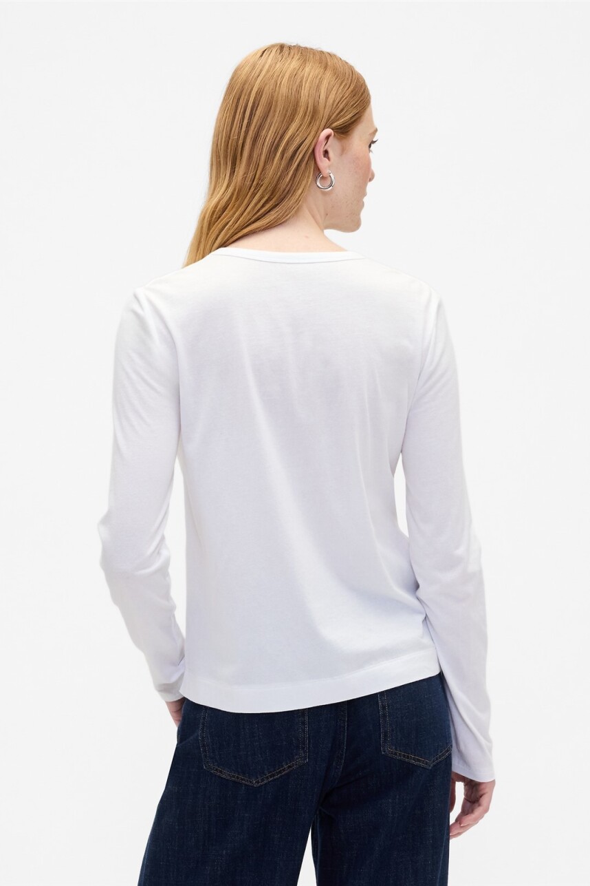 Remera Logo Gap Mujer White Uk