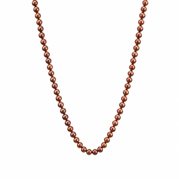 collar perlas chocolate - plata 925 - perla de río - CD3558 conperla