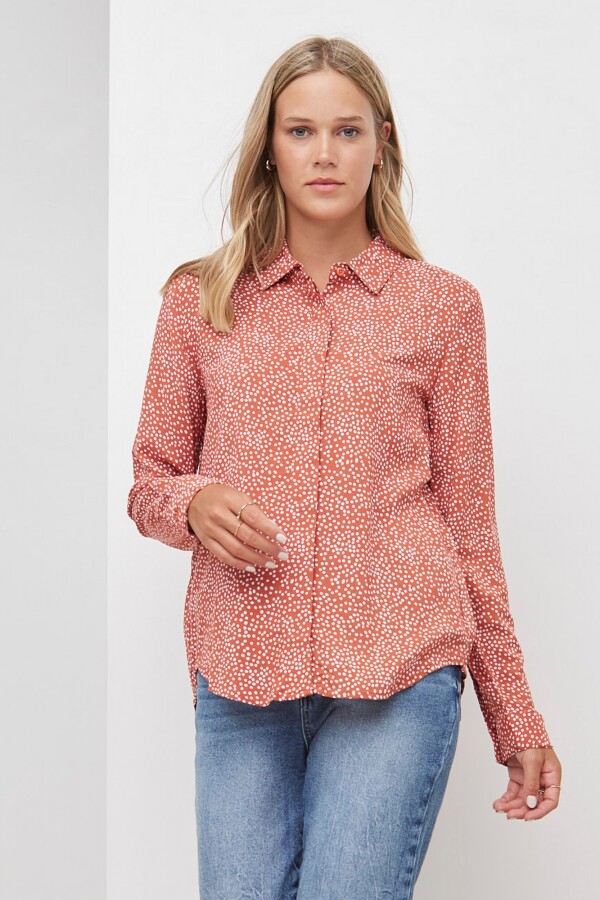 Camisa Lunares TERRACOTA