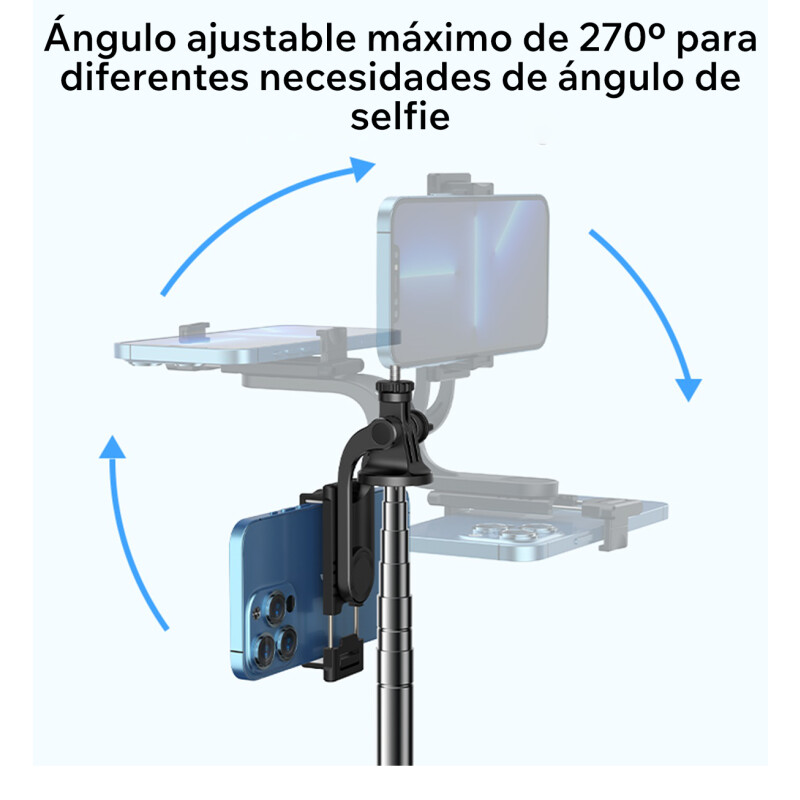 Palo de Selfie Tripode Acero Inoxidable extendible hasta 158 cm Sin Color
