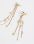 Aros Colgantes Largos Flores Aros Colgantes Largos Flores - Dorado