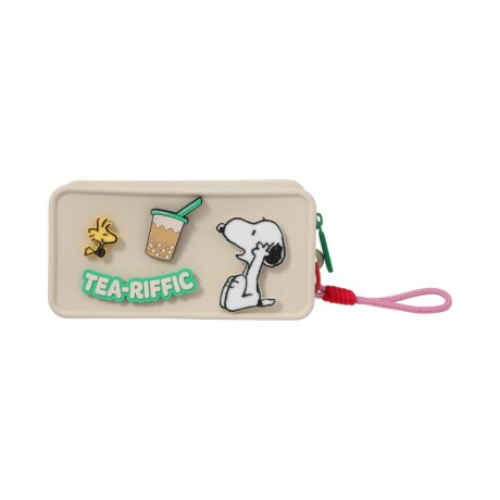 Cartuchera silicona Snoopy beige