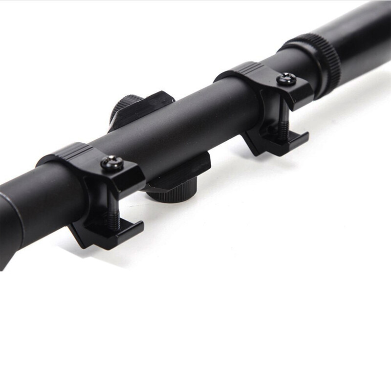 Mira telescópica rifle chumbera 4x28 con 2 anillas riel 11 mm GRIS