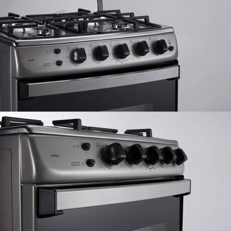 Cocina a Gas Indurama con Grill Eléctrico Modelo Viena Inox