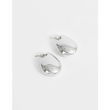 Aros Argollas De metal Plateado