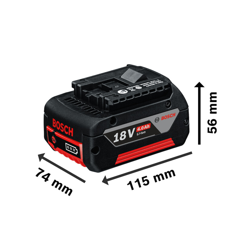 Kit Bosch con 2 Baterías GBA 18V 4,0Ah + 1 cargador GAL 1880CV 1 año / Bosch Unica