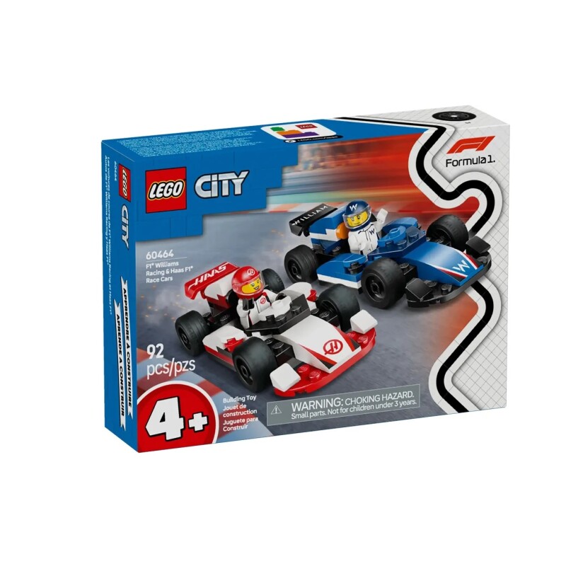 LEGO City F1 Williams Racing y Haas F1-4+ LEGO CITY F1 WILLIAMS RACING Y HAAS F1 4+