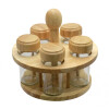 ESPECIERO 5PCS GIRATORIO SOPORTE EN MADERA ESPECIERO 5PCS GIRATORIO SOPORTE EN MADERA