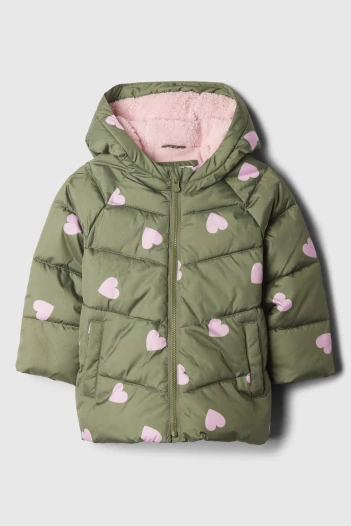 Campera Puffer Toddler Niña Hearts