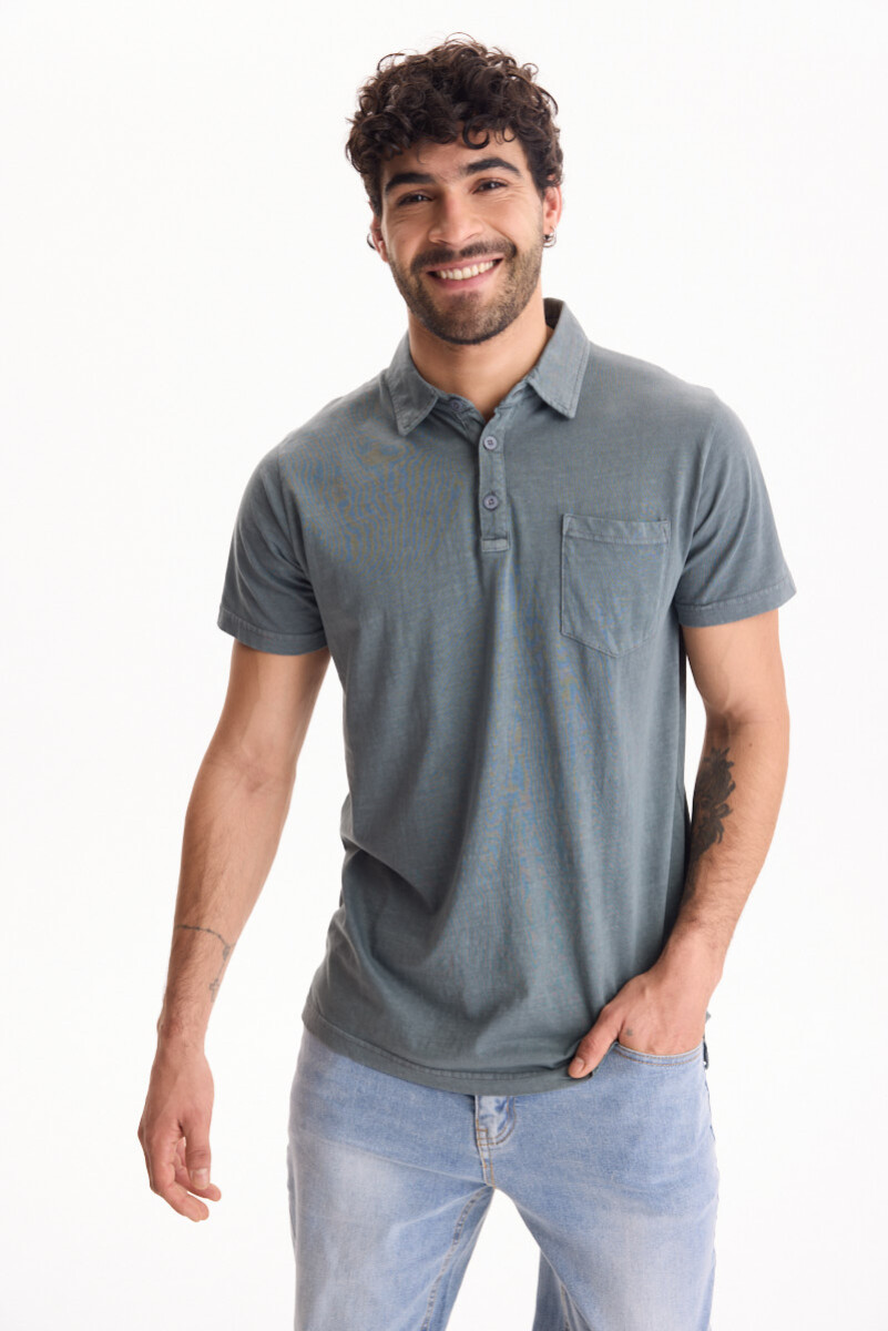 Remera Polo Horizon - Gris 