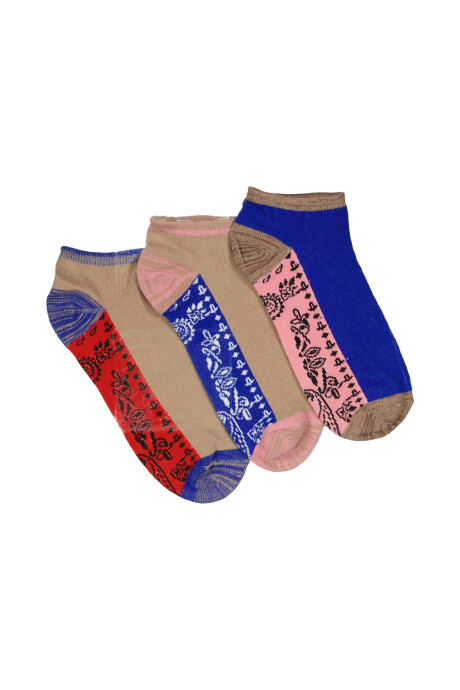 Pack 3 Ankle Arabic Estampado 1