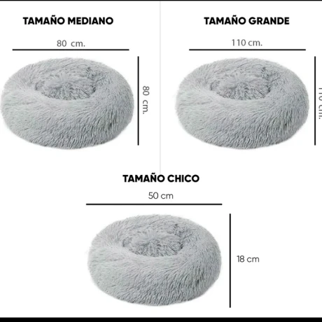 Cama Puff para Mascotas 50cm AJJQ-059 GRIS