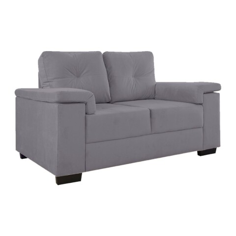 Sillón Sofá Luares 2 Cuerpos Tela Gris Sillón Sofá Luares 2 Cuerpos Tela Gris