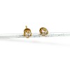 Caravanas Solitario cuadrado oro- Oro bajo - Zirconia - CA8178 conpiedra
